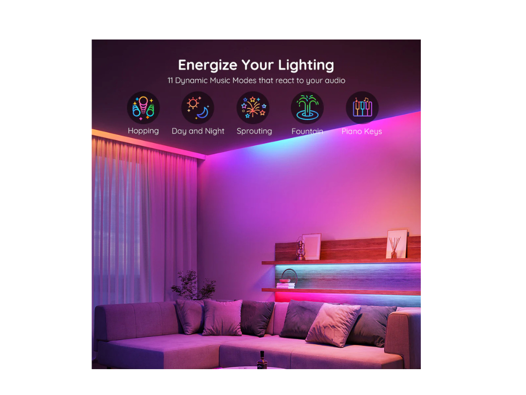 Govee RGBIC Basic Wi-Fi + Bluetooth LED Strip Lights - 10m (Single Roll) Govee RGBIC Basic Wi-Fi + Bluetooth LED Strip Lights - 10m (Single Roll)